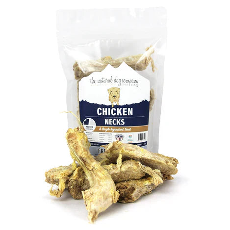 Natural Dog Freeze Dried Chicken Necks 3oz Pkg