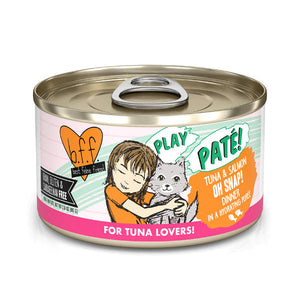 Weruva B.F.F. PLAY PATÉ! Oh Snap! Tuna & Salmon Dinner in a Hydrating Purée Canned Cat Food