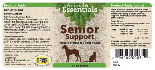 Animal Essentials Senior Support