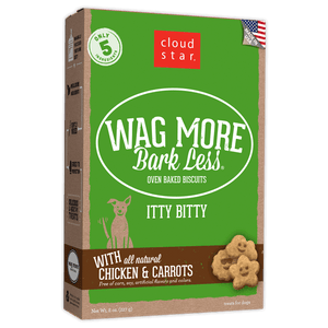 Cloud Star WAG MORE BARK LESS ITTY BITTY BISCUITS: CHICKEN & CARROTS